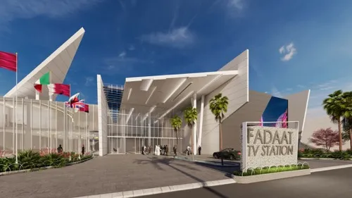 ARCH-R broadcast studio entrance rendering